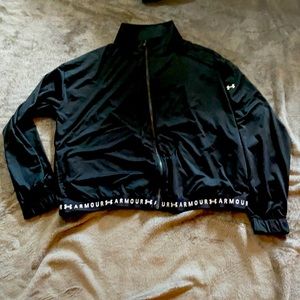 Cropped under armor warm up jacket